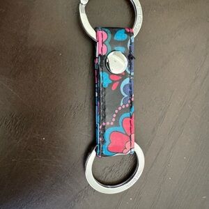 Vera Bradley Black and Pink Floral Key Holder